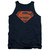 Superman Vintage Shield Collage Adult Tank Top T-Shirt Navy