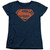 Superman Vintage Shield Collage S/S Women's T-Shirt Navy