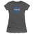 NASA Meatball Logo Distressed Junior Women's T-Shirt Charcoal