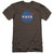 NASA Meatball Logo Distressed Premium Adult 30/1 T-Shirt Charcoal