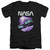 NASA Come Together Adult V-Neck T-Shirt Black