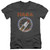 NASA Retro Shuttle Adult V-Neck T-Shirt Charcoal