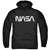 NASA Worm Logo Adult Pullover Hoodie Sweatshirt Black