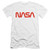 NASA Worm Logo Premium Adult 30/1 T-Shirt White