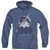 NASA One Giant Leap Adult Heather Hoodie Sweatshirt Royal Blue