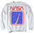 NASA To The Stars Adult Crewneck Sweatshirt White