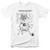 NASA Lunar Module Diagram Adult 18/1 T-Shirt White