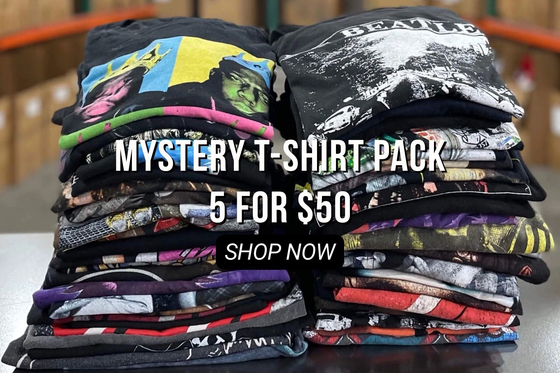 Mystery T-Shirt Pack 5 For $50