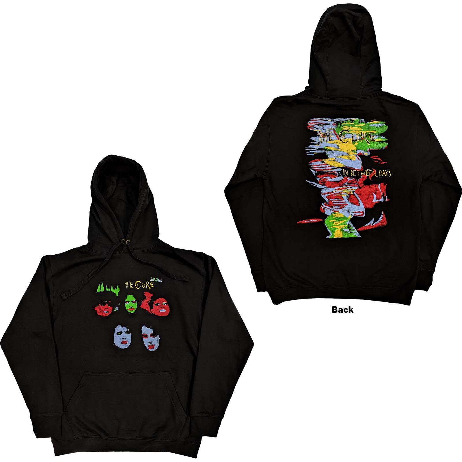 The Cure Unisex Pullover Hoodie Sweatshirt In Between Days Back Print