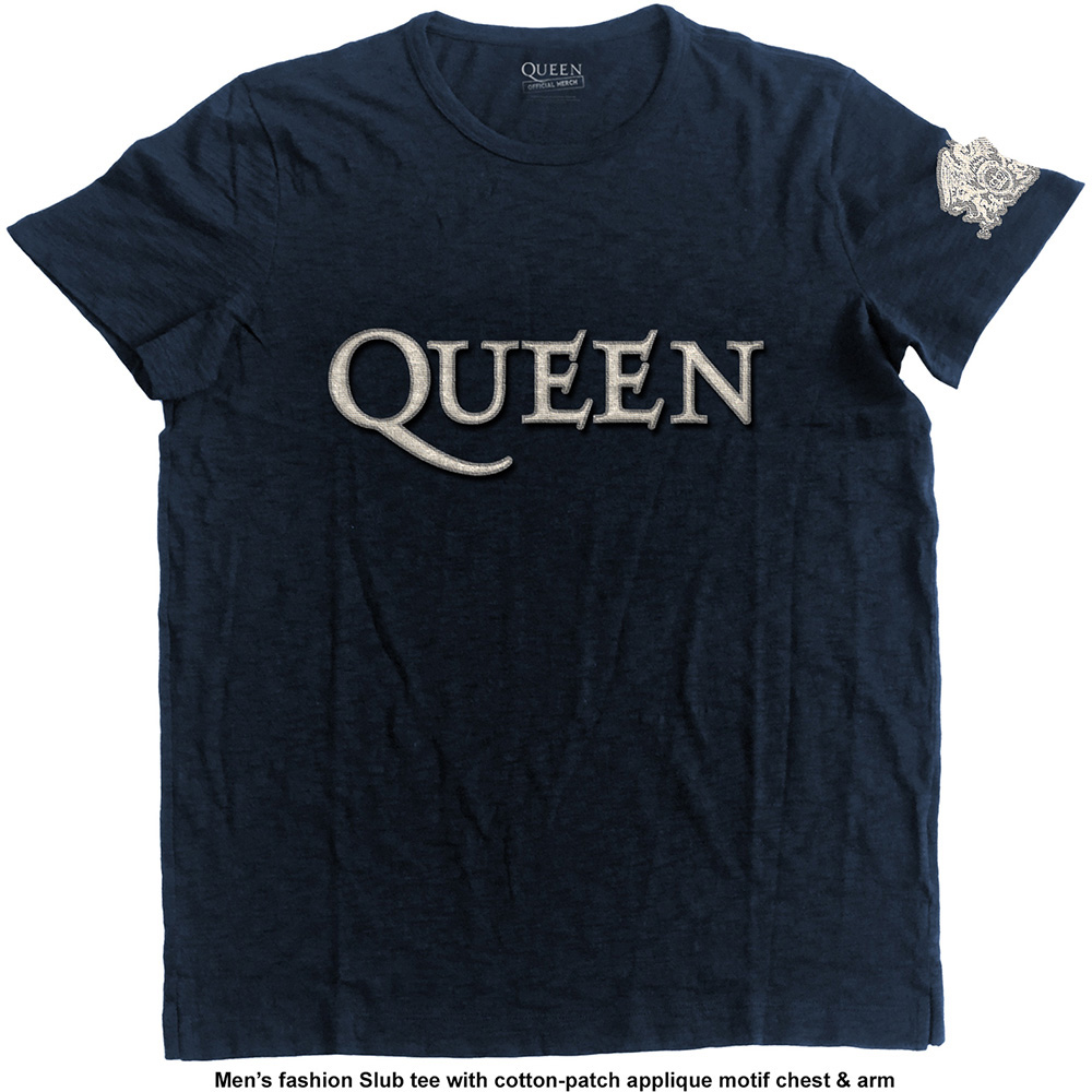 Queen Unisex Applique T-Shirt Logo Crest