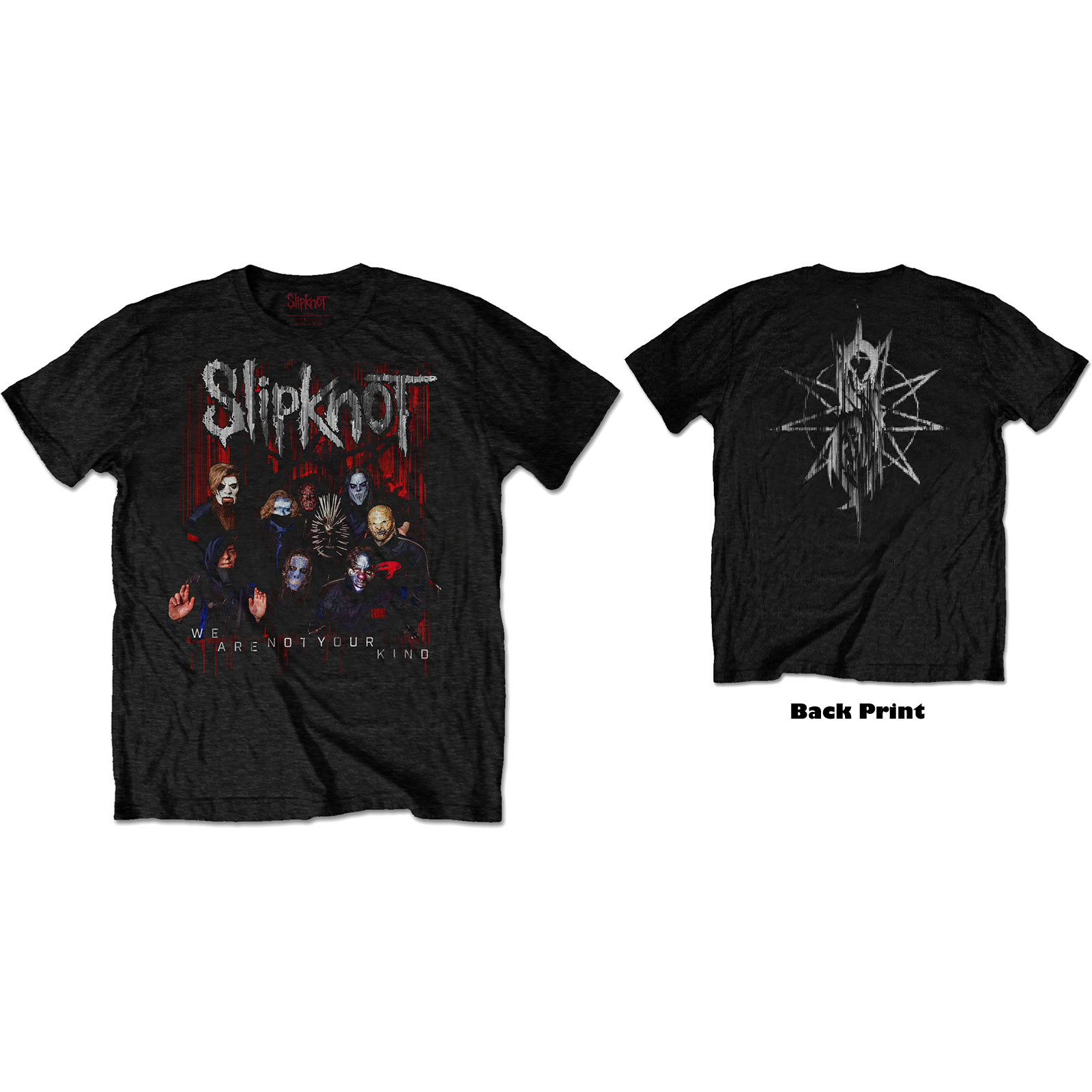 Slipknot Unisex T-Shirt WANYK Group Photo (Back Print)