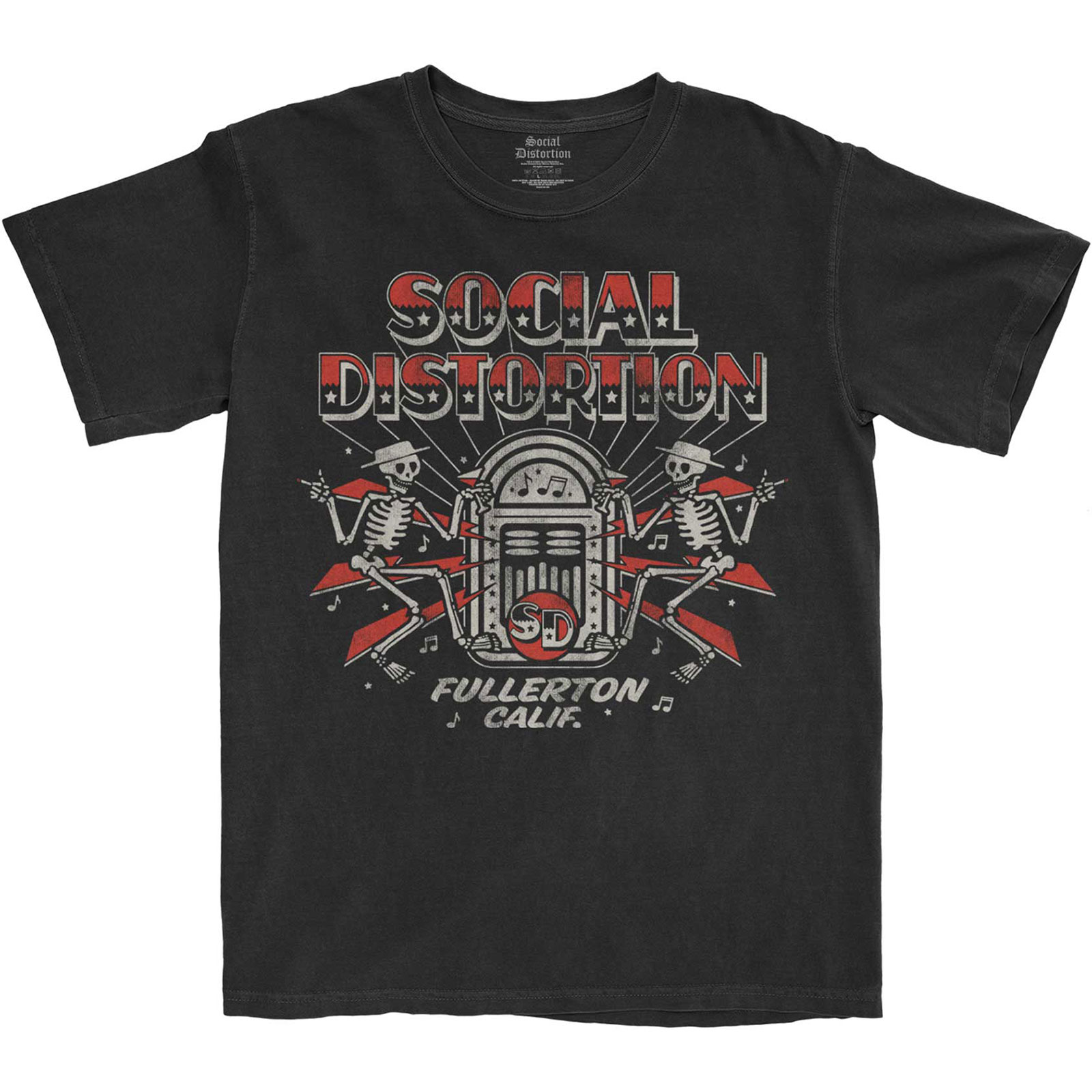 Social Distortion Unisex T-Shirt Jukebox Skelly Social Distortion Unisex T-Shirt Jukebox Skelly