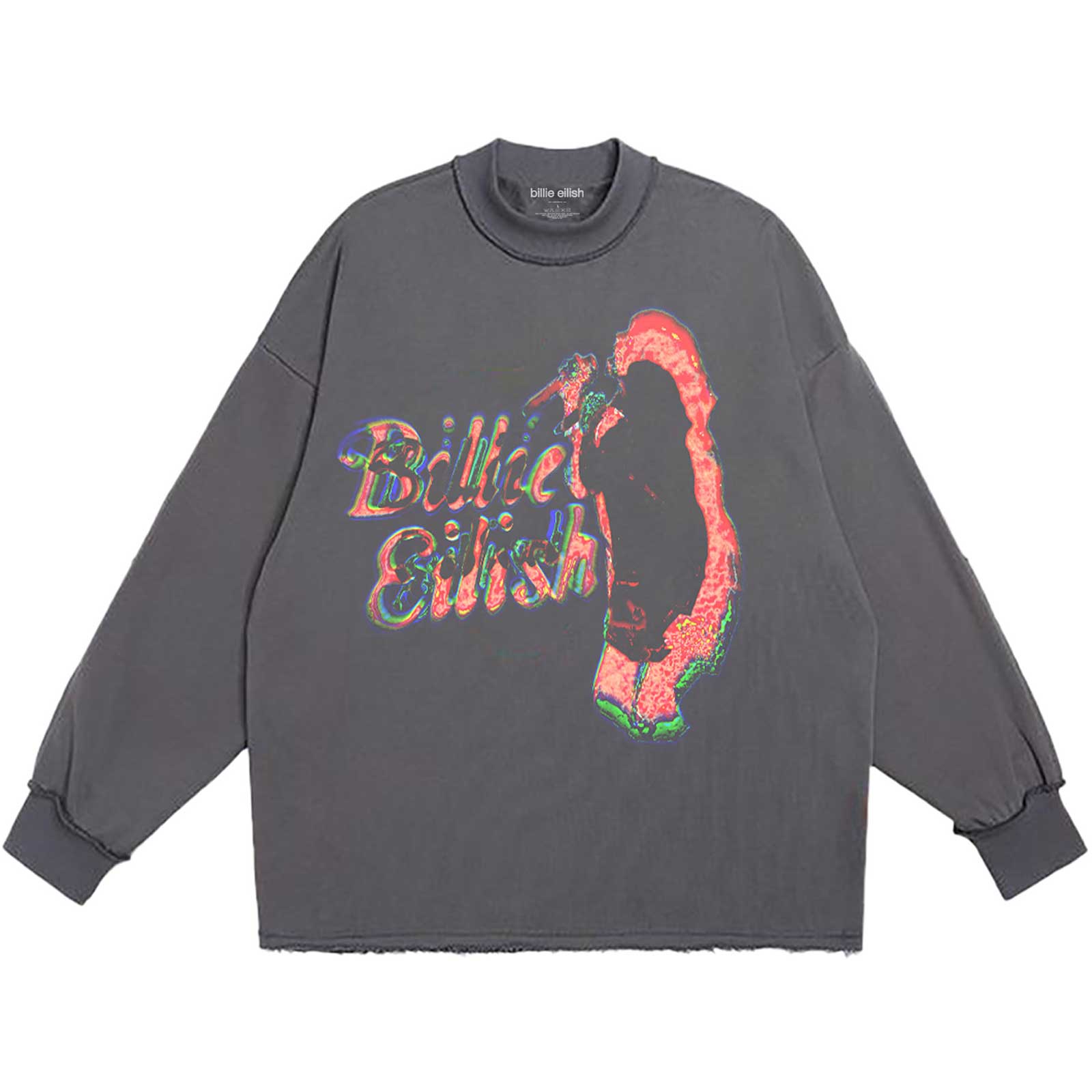 Billie Eilish Unisex Long Sleeve T-Shirt Neon Silhouette