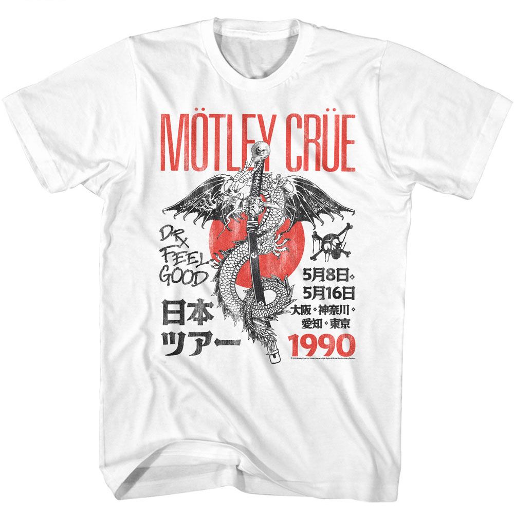 Motley Crue Jpn Tour 90 White T-Shirt