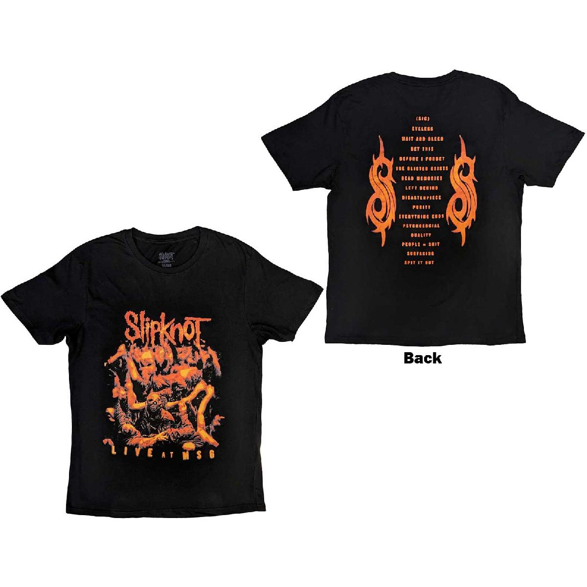 Slipknot 総柄 Tシャツ Slipknot Unisex T-Shirt Live at MSG Orange (Back Print)