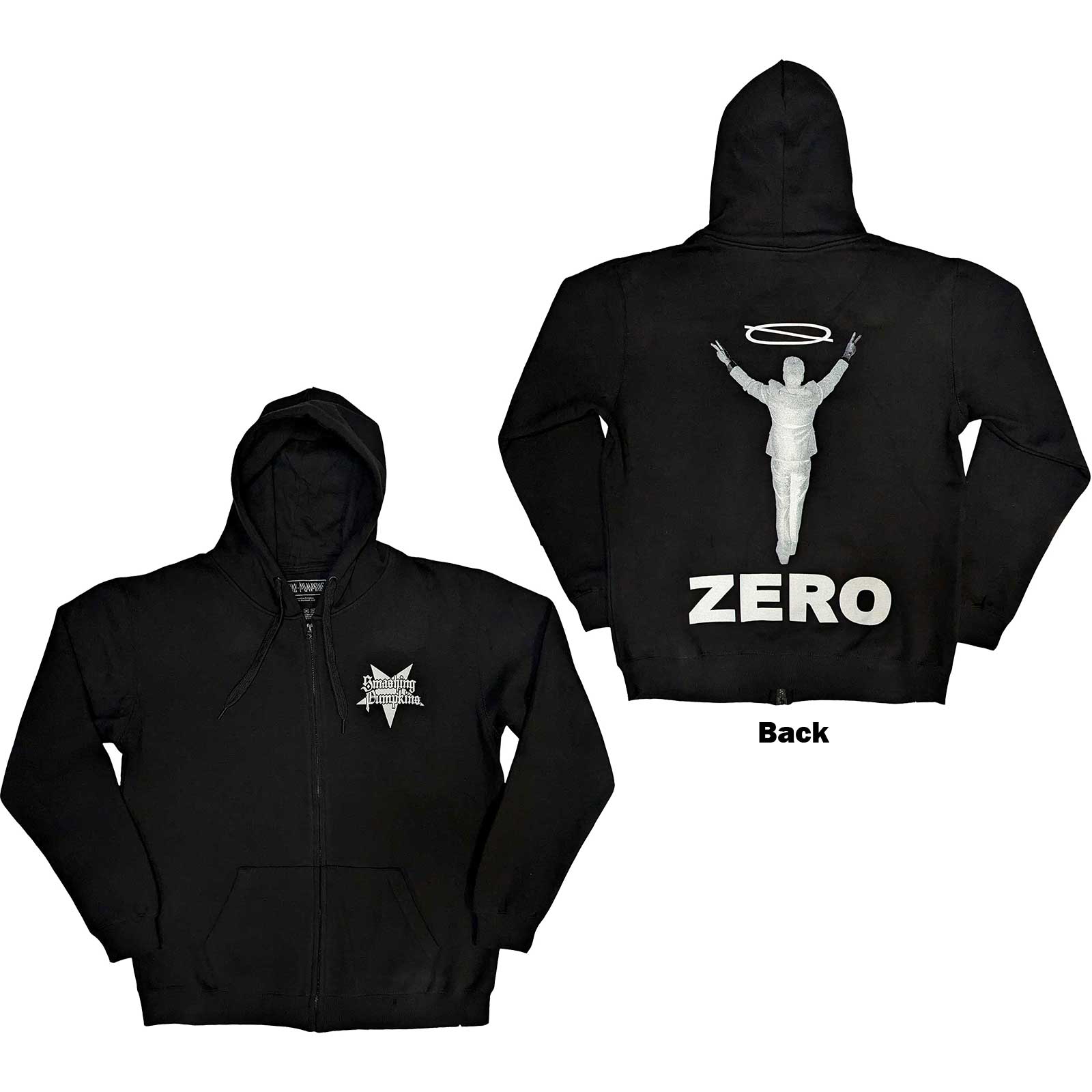 Smashing Pumpkins Unisex Zipped Hoodie Sweatshirt Zero Halo