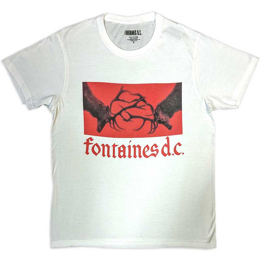 Fontaines D.C. Unisex T-Shirt Gothic Logo White