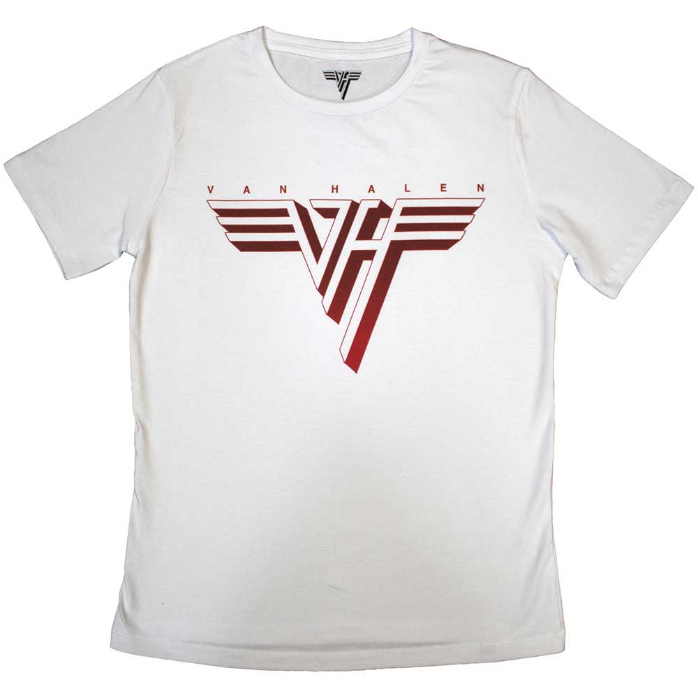 Van Halen Women's T-Shirt Classic Red Logo White