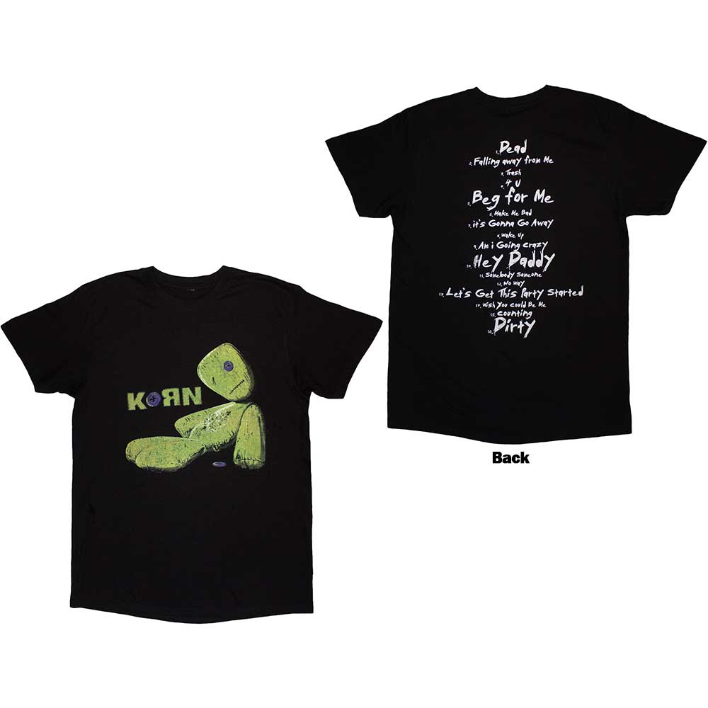 Korn Unisex T-Shirt Issues Tracklist (Back Print)
