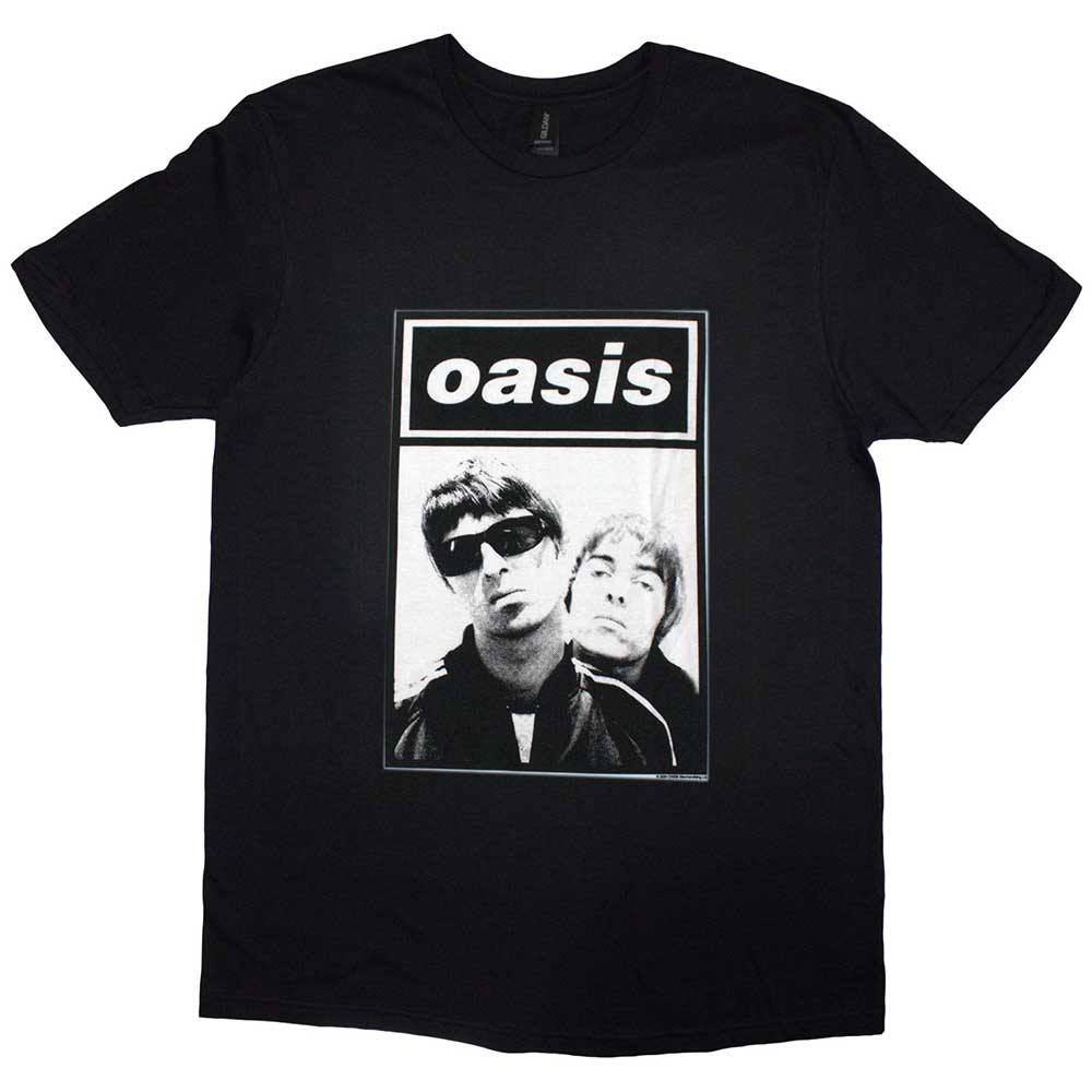 Oasis Unisex T-Shirt Noel & Liam Boxed Photo Black