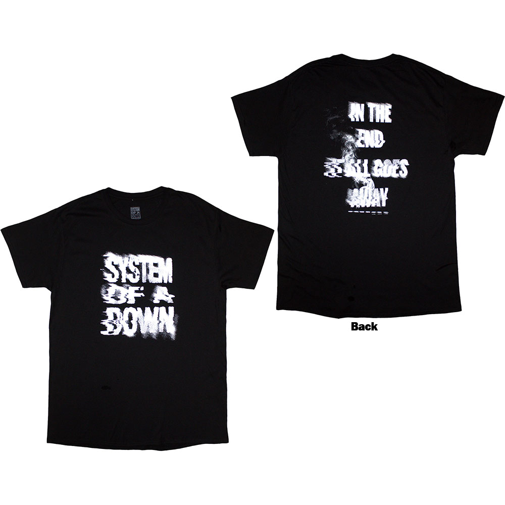 System of a Down Unisex T-Shirt All Goes Away (Black) (Back Print)