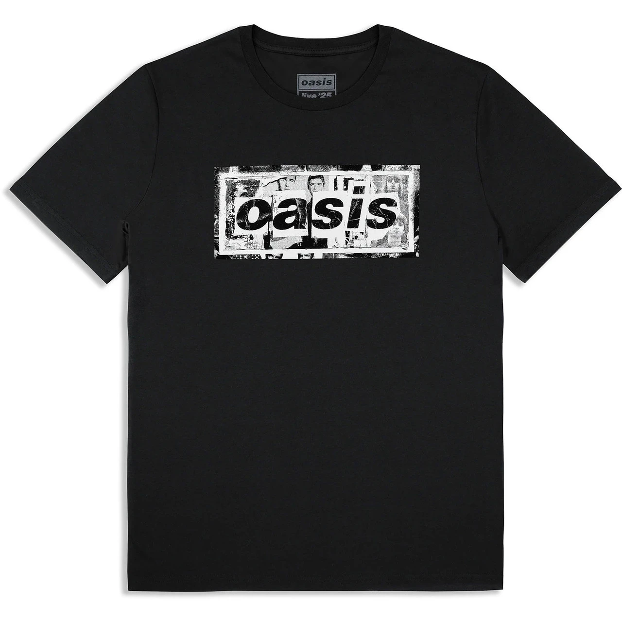 Oasis Unisex T-Shirt Collage Live '25 World Tour (Black) (Back