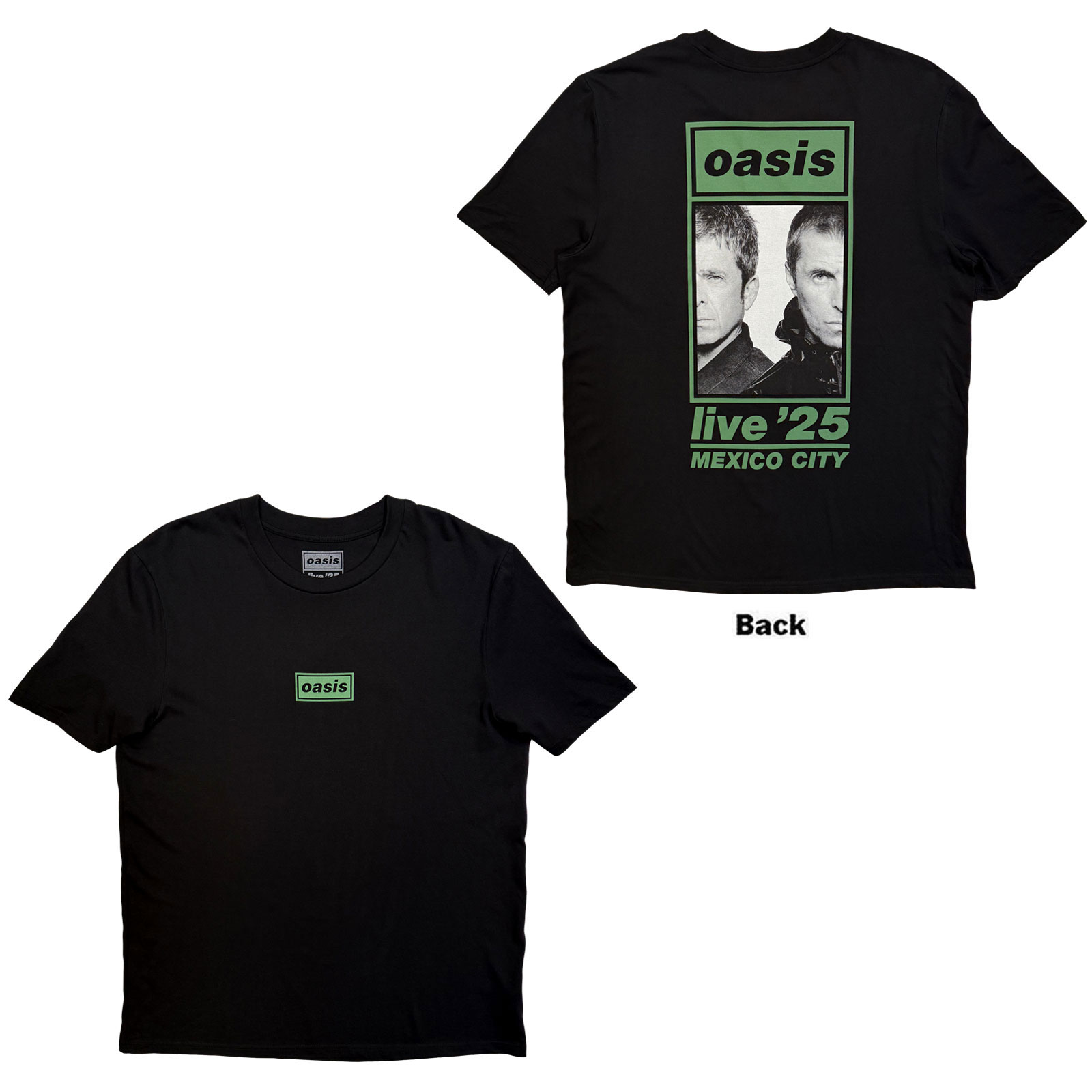  Oasis Tシャツ M ブラック Oasis Unisex T-Shirt Mexico City Half Faces Fan Store (Black