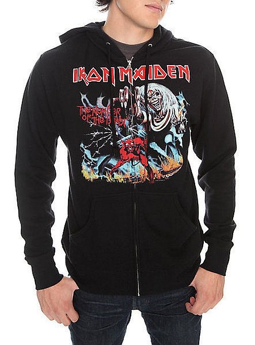 iron maiden number of the beast hoodie