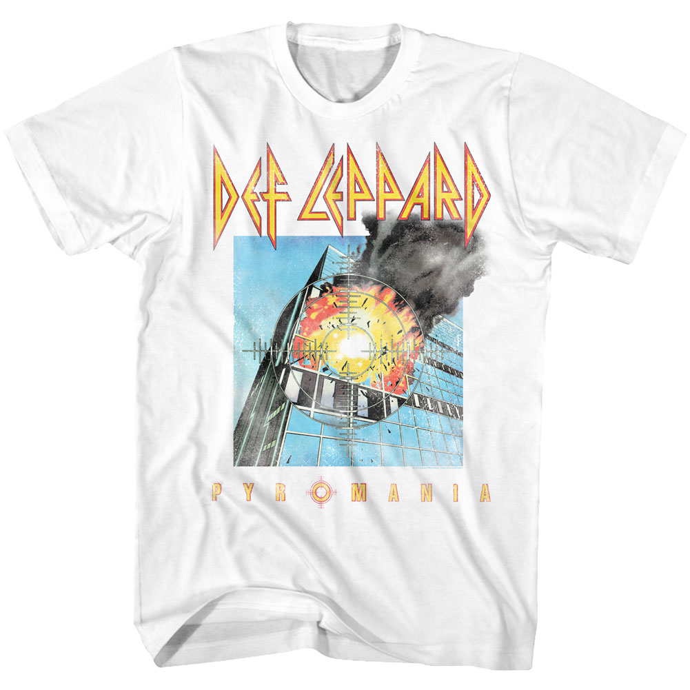 DEFLEPPARD Pyromania パイロマニア Tシャツ Amazon.com: Def Leppard Pyromania Black Cotton T-Shirt