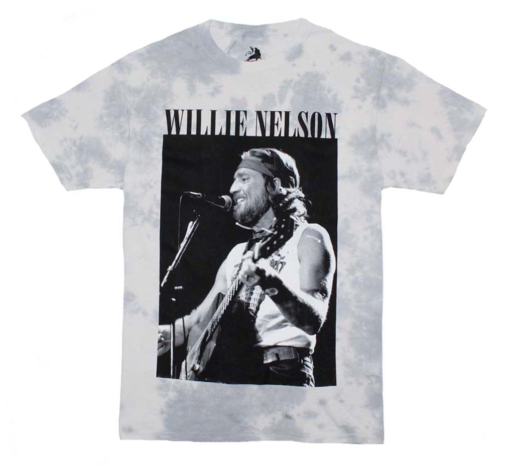 Willie Nelson Black And White Tie Dye T Shirt