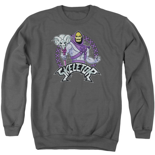 Masters Of The Universe Skeletor Adult Crewneck Sweatshirt Charcoal