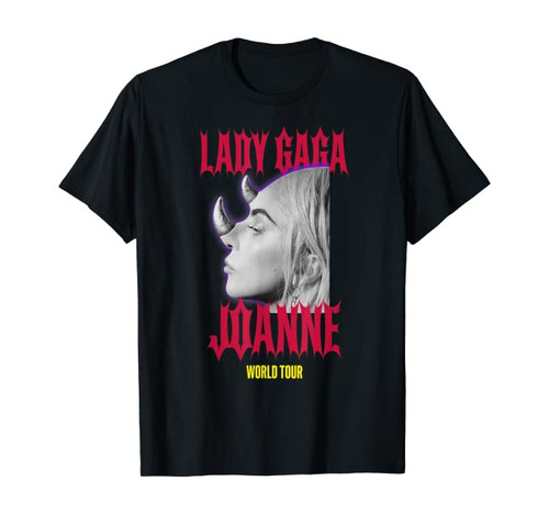Lady Gaga Official Horns Black T-Shirt