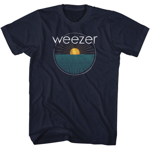 Weezer Sun Rays Navy Adult T-Shirt