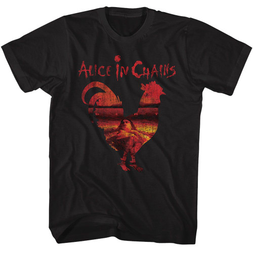 Alice In Chains Dirt Album Rooster Black T-Shirt