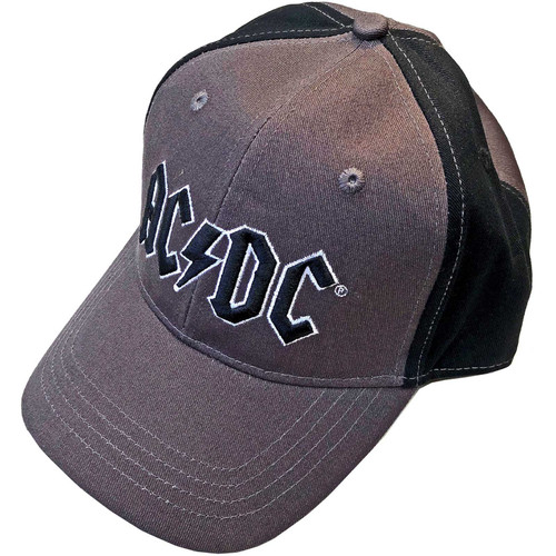 AC/DC Unisex Baseball Hat Cap Black Logo (2 Tone) Charcoal & Black