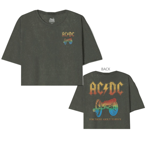 AC/DC Cannon Fodder Oversized Women's Crop T-Shirt