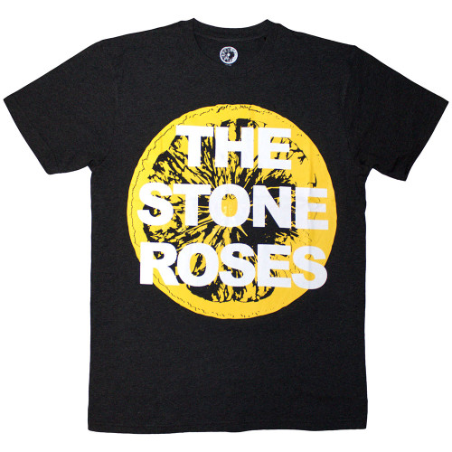 The Stone Roses Unisex T-Shirt Large Lemon (Charcoal Grey)