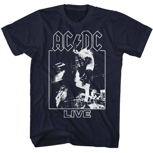 AC/DC Live Navy Adult T-Shirt