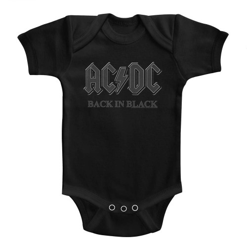 AC/DC Back In Black-Black Baby Onesie T-Shirt