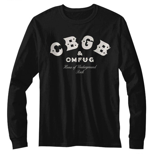 CBGB Logo Black Adult Long Sleeve T-Shirt
