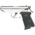 Replica James Bond Style Nickel Finish 9MM Blank Firing Automatic Gun Main Image