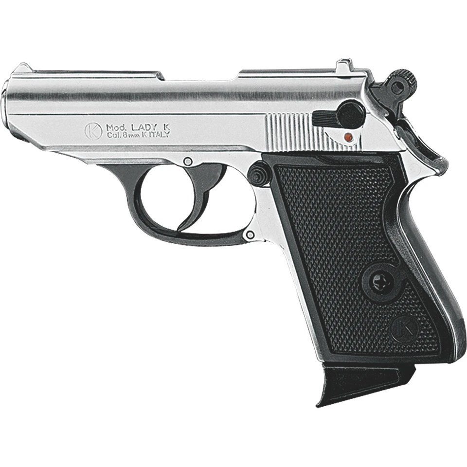 Kimar Lady K 8MM Semi-Auto Blank Firing Pistol - Nickel Finish Main Image
