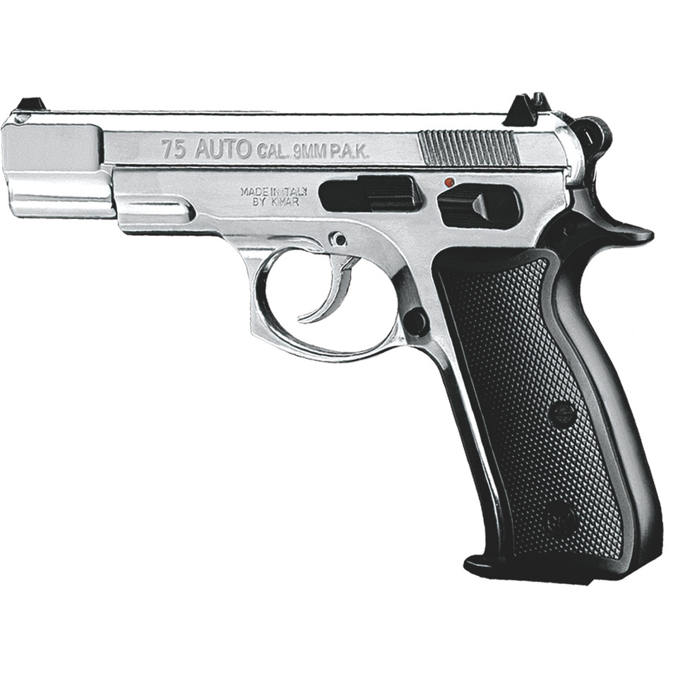 Kimar Mod. 75 8MM Semi-Auto Blank Firing Pistol - Nickel Finish Main Image