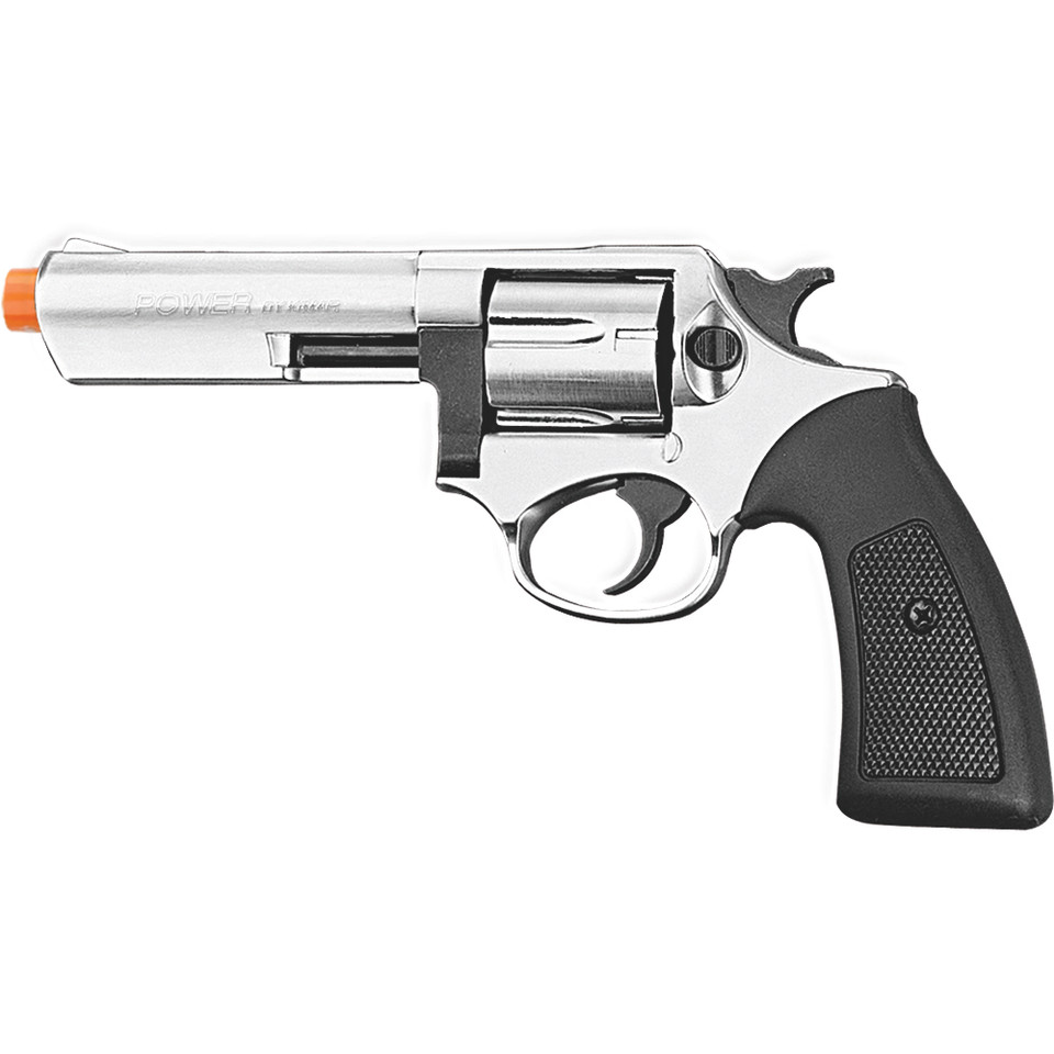 Kimar Power Front Firing Blank Revolver - Nickel Finish Main Image
