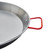 28" Carbon Steel Paella Pan with Red Handles from Spain (70 cm)