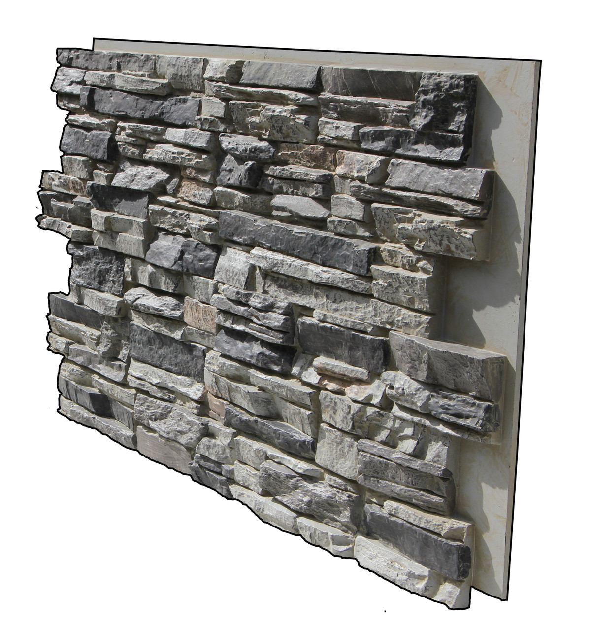 Lightning Ridge Stack Stone Panel Finished in Gray Fox