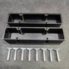 1/4 Scale V8 Aluminum Black Valve Covers (2) & Chrome Wing Nuts (8)