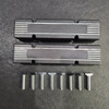 1/4 Scale V8 Aluminum Black Valve Covers (2) & Chrome Wing Nuts (8)