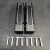 1/4 Scale V8 Aluminum Black Valve Covers (2) & Chrome Wing Nuts (8)