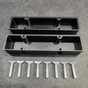 1/4 Scale V8 Aluminum Black Valve Covers (2) & Chrome Wing Nuts (8)